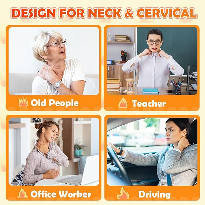UTK Red Light Therapy for Neck Pain Relief, Infrared Red Light Therapy Device for Cervical Pain, 660&850nm, 30pcs 4-Chips-in-1 LEDs Light Therapy at Home
