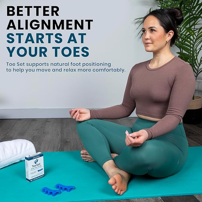 Toe Separators – Soft Gel Toe Spacers for Alignment, Stretching, Yoga and Everyday Foot Comfort (Small/Medium)