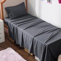 Bedsure Twin XL Sheet Sets Dorm Bedding - 3 Pieces Soft Extra Long Twin Sheets, Hotel Luxury, Easy Care Microfiber for Women, Men, Dark Grey