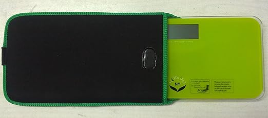 NewlineNY Green Mini Bathroom Travel Scale with Protection Sleeve, SBB0719MLG+101BG