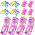 4PCS 7-Day Pill Organizer with Labels – Compact Daily Medication Case | Travel-Sized (3.7" x 2.4") Secure Lock | AM/PM Compartments | Includes 300+ Common Medicines Vitamins Health Product Sticker