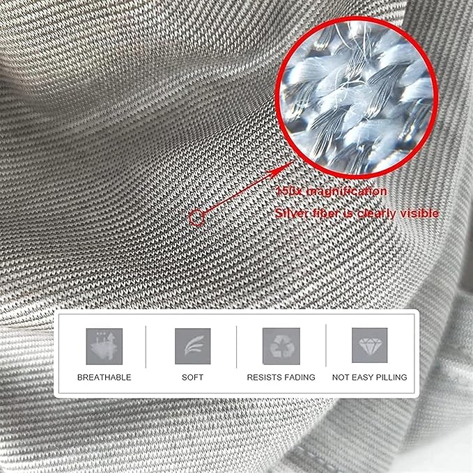 AMUCK EMF Protection Cap,5G WiFi Anti Radiation Protection Baseball Cap Effective 99.99% Shielding Breathable Hat (Color : Gray, Size : One Size)