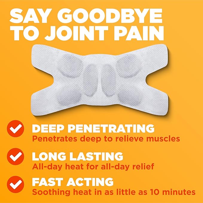 ThermaCare Portable Heating Pads - Adhesive, Disposable HeatWraps for Joint & Muscle Pain Relief - Multi-Purpose, Drug-Free Therapy with Flexible Fit (12-Count - 3 Packs of 4)