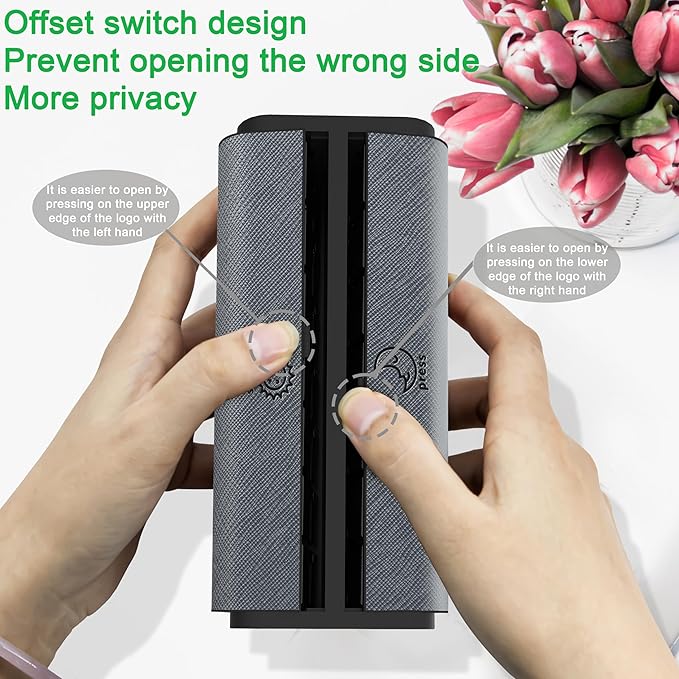 Pill Organizer 7 Day，Daily Am Pm Pills Box，Weekly Travel Medicine Container Case，Portable Leather Vitamins Private Planner Holder，Cute and Compact Supplements Sorter Holder (Silver Gray)