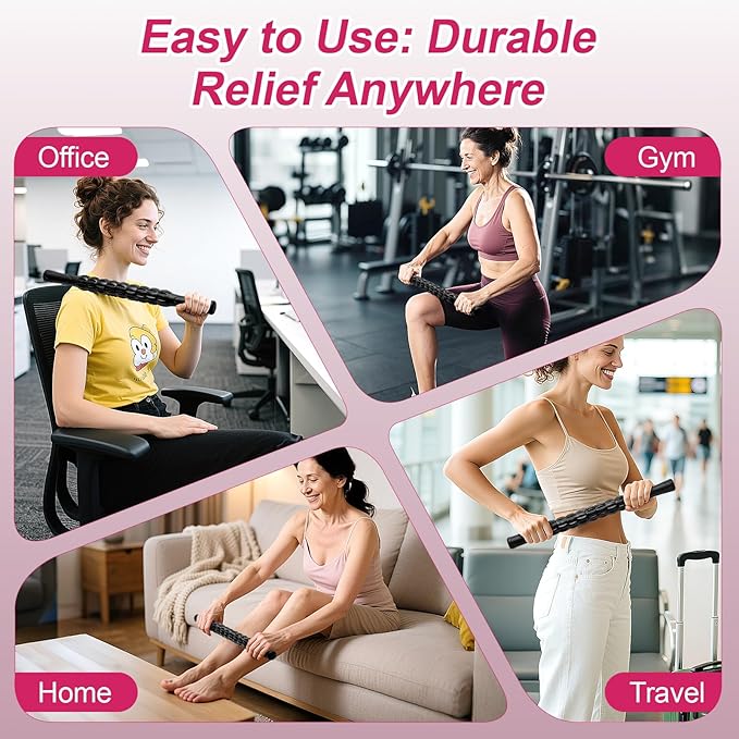 Massage Roller, Muscle Roller Stick, Therapy Roller Stick for Legs, Calf, Thigh, Lipo Roller for Relief Muscles, Deep Tissue Massage Rolling Pin for Trigger Points, Help Sore Muscle Recovery