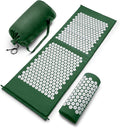 Sivan Health and Fitness Acupressure Mat and Pillow Set - Grounding Mat for Stress, Back & Neck Pain - Acupuncture Point Massage Mat for Muscle Relaxation, Sciatica, & Meditation - Includes Carry Bag
