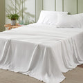 Bedsure Full Size Bed Sheets - 4 Pieces Soft Full Sheet Set - Breathable & Cooling - Hotel Luxury - Easy Care Polyester Microfiber Bedding for Women, Men, Bright White