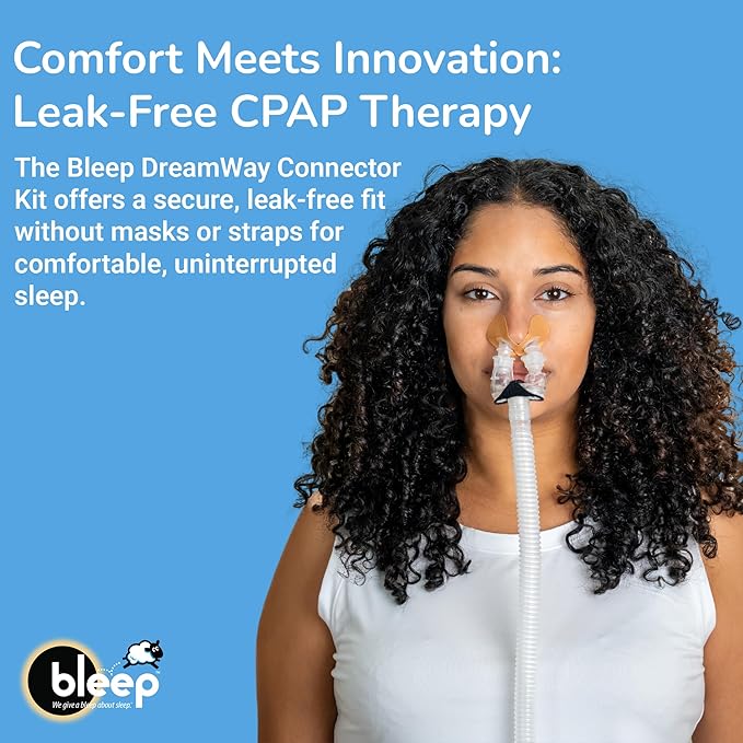Bleep DreamWay CPAP Connector Kit | Innovative Mask-Free Sleep Apnea Solution | Comfortable, Lightweight Alternative to CPAP Equipment, Sleep Apnea Nose Mask, and CPAP Machines