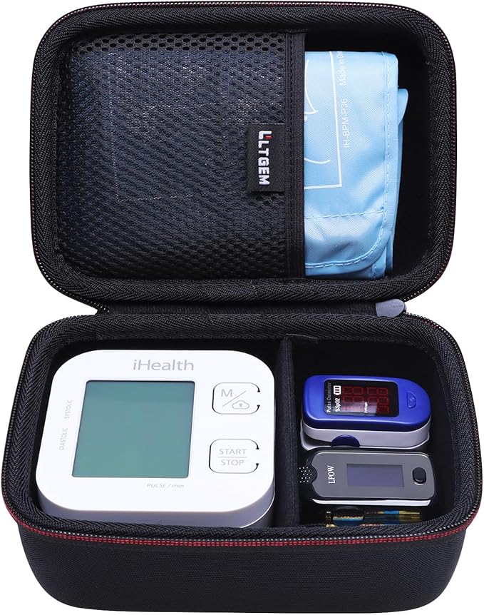 LTGEM Case Compatible with iHealth Track Smart Upper Arm Blood Pressure Monitor, Black