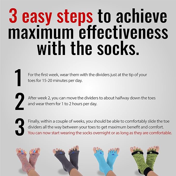 My Happy Feet Foot Alignment Socks with Toe Separators – Holiday Socks for Women & Men - Cozy Christmas Gift Idea