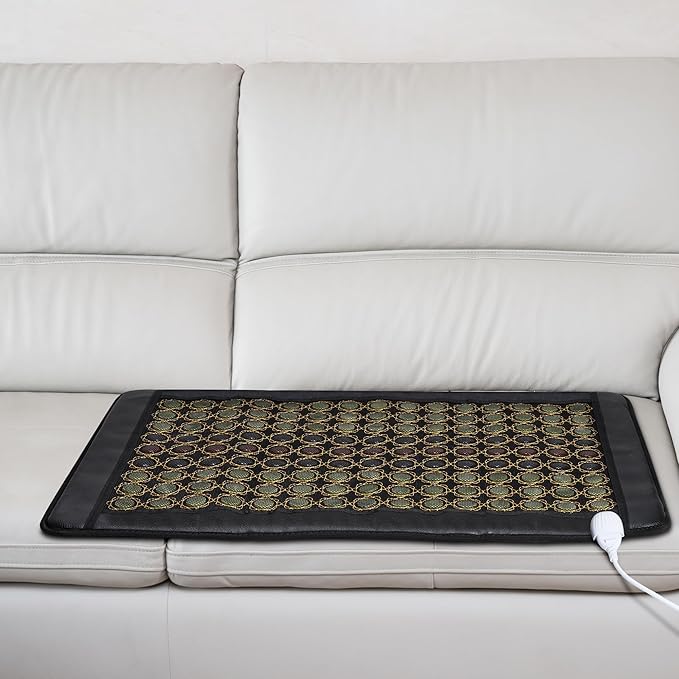 Jade Heating Pad for Back, Far Infrared Heating Pad, Smart Controller with Memory Function, Heating Pads with Travel Bag and Auto Shut Off, 31.5 x 21 inches
