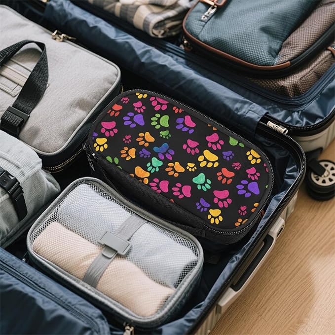 Colorful Paws Insulin Cooler Travel Case for Glucose Meter Medication Insulin Pens and Other Diabetes Care Supplies Diabetes Organizer Bags with Mesh Pockets