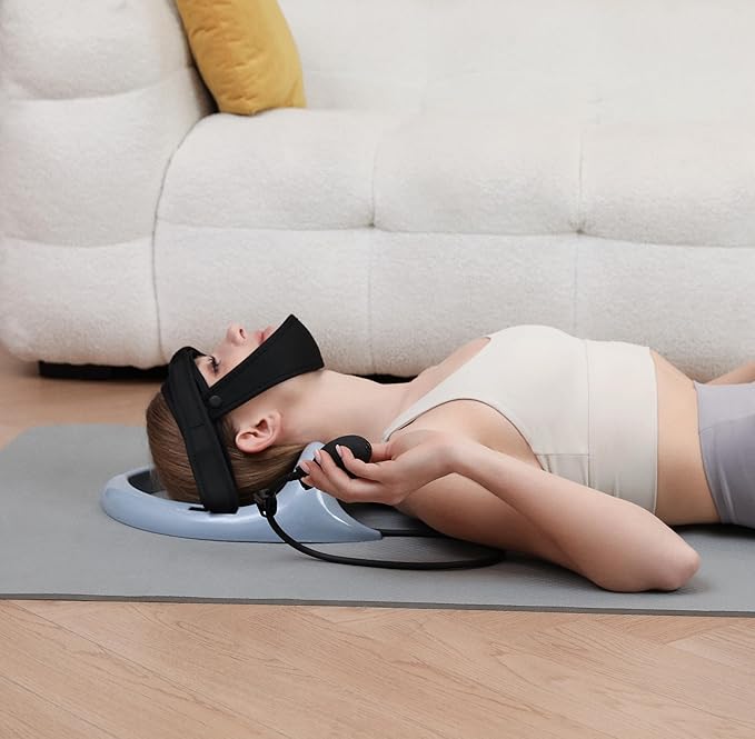 ECOGUN Posture Neck Exercising Cervical Spine Hydrator Pump, Relief for Stiffness, Relieves Neck Pain, Curve Restorer Gray
