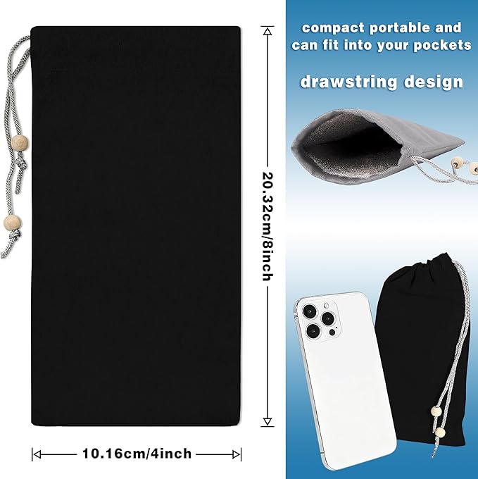 EMF Shield Sleeve for Cell Phone Reduce Signal Anti-EMP Pouch Against Radiation, EMF, 5G, RFID Blocking 4x8 Inch Black Phone Sleeve Bags
