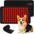 Red Light Therapy Belt for Dogs, Portable 16 × 8 in 660/850 nm 120-LED Pad, Wearable Infrared Device for Stiff Joints & Back Comfort, Flexible Wrap Straps