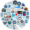 BulbaCraft Adult Swim Stickers, Swimming Stickers, Swimmer Decals, Swimmer Gifts, Swim Party Favors, Gifts for Women & Men