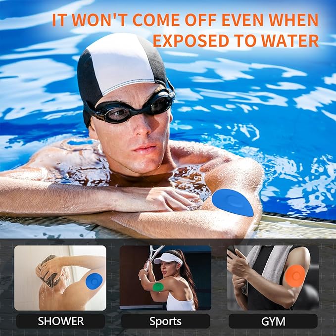 20pcs Sensor Covers for Libre 3 & Lingo Waterproof, Adhesive Patches for Lingo,Sweatproof CGM Protector,Lasts for 14 Days (10 Mix Color, Libre 3)