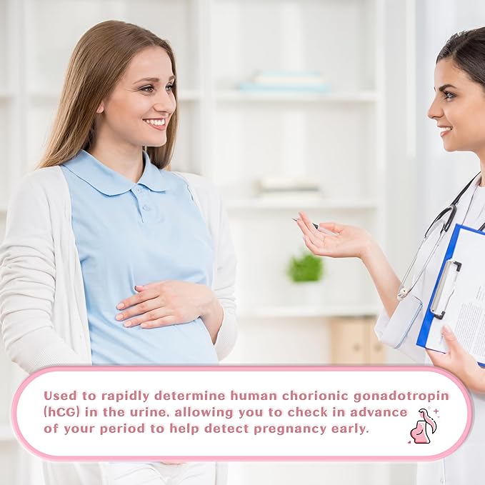 Pregnancy Test Strips with Urine Cups, 25 Count Individually Wrapped hCG Early Detection Home Tests Over 99% Accurate, Rapid Early Detection Pregnancy Test Strip 25mIU/mL