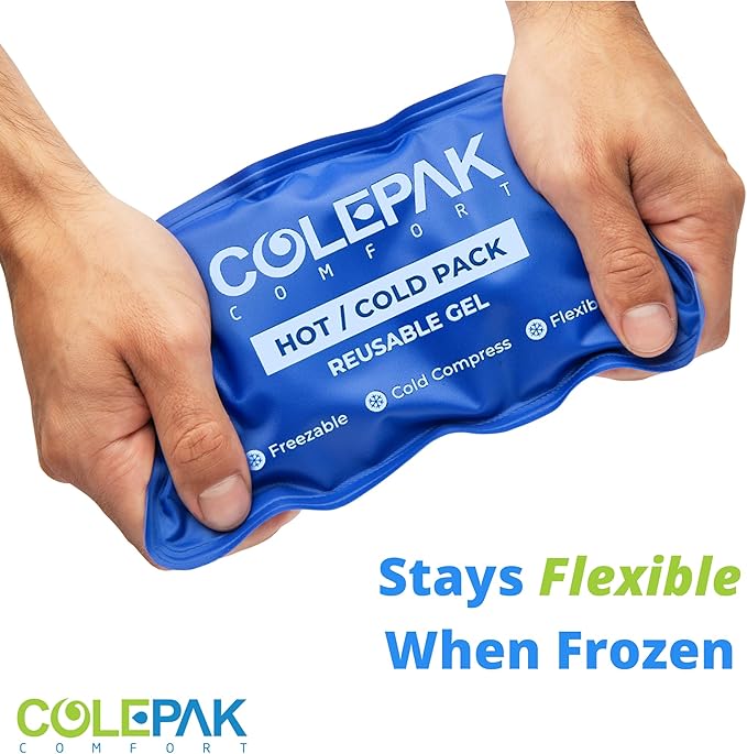Hot & Cold Ice Packs for Injuries Reusable Gel (4 Pc Set) for Pain Relief, Joint Muscle Soreness Swelling for Knees Back Shoulder Foot