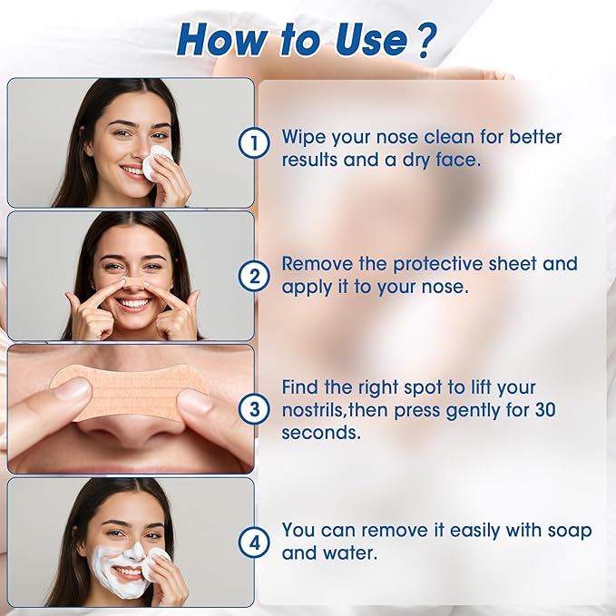 Nasal Strips for Snoring,Extra Breathing Nose Strips,Reduce Snoring Aids for Men & Women,Oil & Sweat Proof,Help Improves Sleep and Sports,Universal Fit (Beige, 60Pcs)