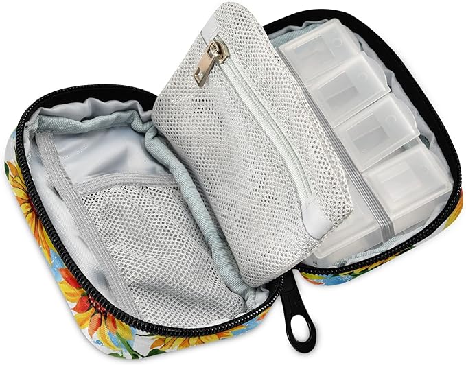 Pill Organizer Travel Weekly Small Cute Pill Box 7 Day Pill Case Vitamin Holder Pill Bottle Organizer
