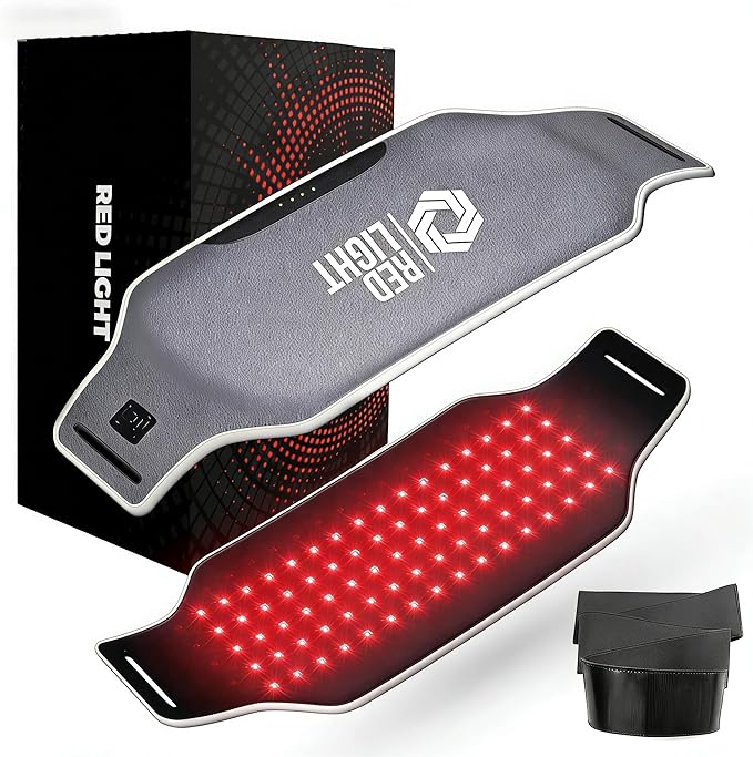 Portable Red Light Belt for Body, LED Light Wrap for Back Shoulder Waist, Supports Muscle Relaxation and Comfort, Gift for Men Women
