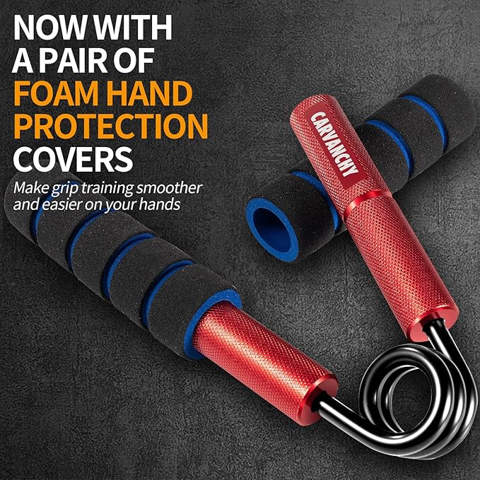 Grip Strength Trainer Set, 50-350LB, Wrist Forearm Strengthener, Metal No Slip, Hand Grip Gripper Strengthener for Strength Training and Exercise, Hand Workout Squeezer Grip Strength