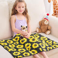 yescool Weighted Lap Blanket 2 Pounds Cooling Weighted Lap Pad, Sunflower Small Weighted Blanket, Weighted Throw Blanket Gifts for Travel Indoor Outdoor, 20"x30"