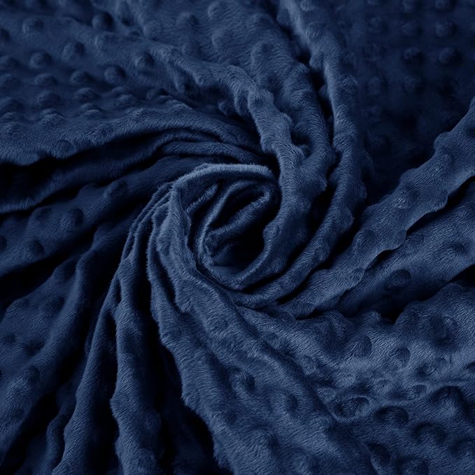 yescool Weighted Blanket with Cover for Adults (15 lbs, 48" x 72", Cobalt Blue) Heavy Blanket for Sleeping Perfect for 140-160 lbs, Twin Size Breathable Blanket with Premium Glass Bead