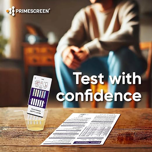 Prime Screen [5 Pack] 12 Panel Urine Drug Test Kit (AMP, BAR, BUP, Benzos BZO, COC, mAMP, MDMA, MOP, MTD, OXY, PCP, Marijuana THC) - WDOA-6125
