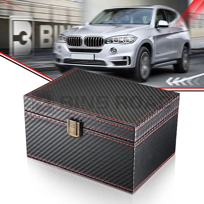 Car Key Signal Blocker Box Compatible with Faraday Box for Car Keys,Carbon Fiber,Large