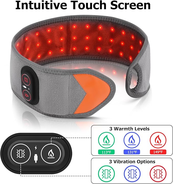 Carpal Tunnel Wrist Massager with Heat, Heated Wrist Wrap for Wrist Pain Relief, Cordless Wrist Massager for Arthritis, Repetitive Strain & Daily Wrist Soreness，3 Heats, 3 Massages, Red Light