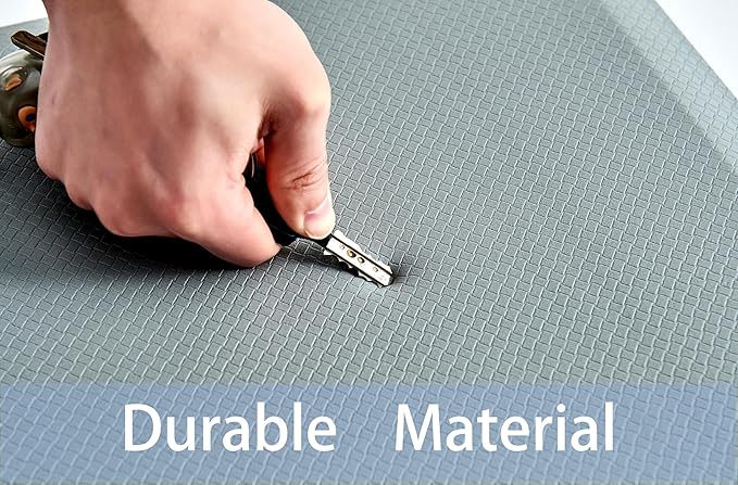 Anti Fatigue Kitchen Rugs Kitchen Mats for Floor,Cushioned Non-Slip Waterproof Ergonomic Comfort Rug Standing Mat for Kitchen,Doing Dishes,Floor,Home,Office,Sink,Laundry,Grey,17.3"x39"