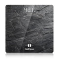 Healthkeep Digital Bathroom Scale, High Precision, with Step-On Technology, LED Display, Slim Design, Max. 180 kg/400 lb, Marbled Gray