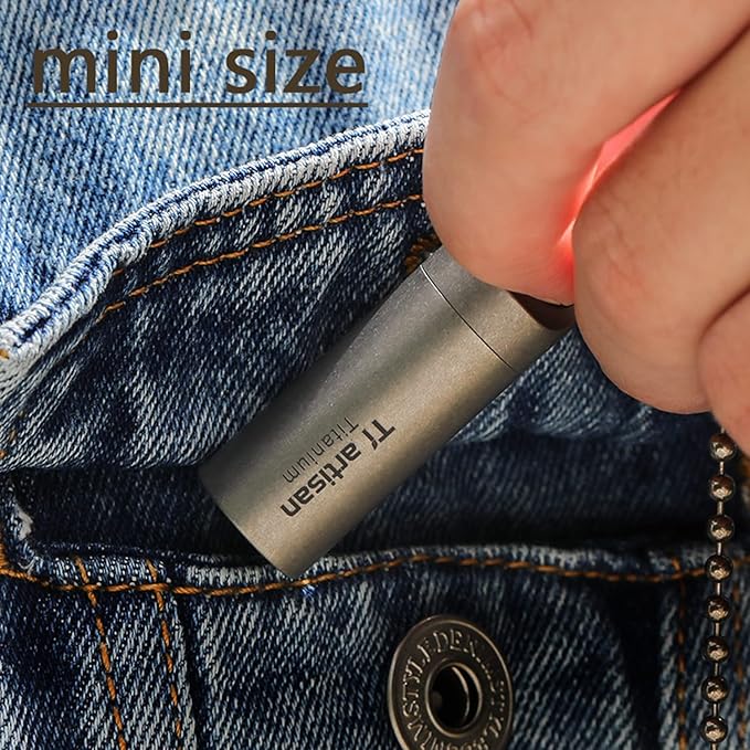 Titanium Waterproof Pill Container, Secret Pill Holder Keychain, Portable Daily Travel Pill Fob, Outdoor EDC First Aid Kit Pill Bottle, Metal Pocket Medicine Box Pill Capsule Charming Pendant