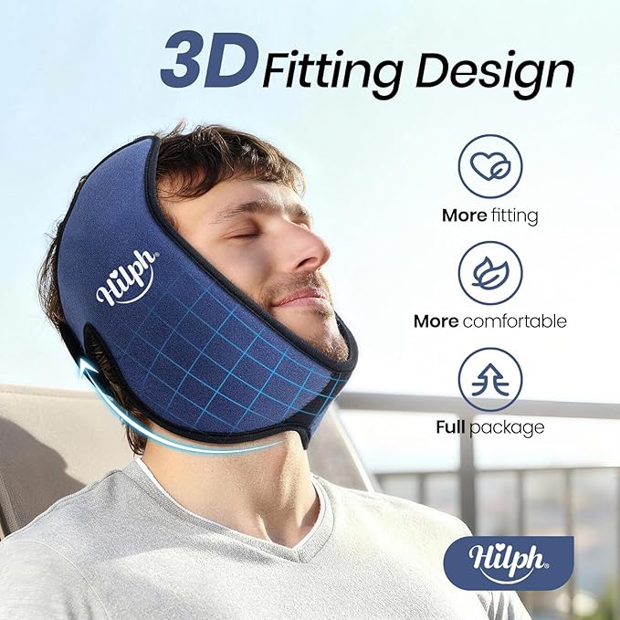 Hilph 3D Wisdom Teeth Ice Pack Wrap, 1 Hours Long-Lasting Ice Pack for Jaw, Cheek & TMJ with Ice Grid Gel Design, Flexible Gel Face Ice Wrap for Pain Relief After Oral Surgery, Wisdom Teeth Removal