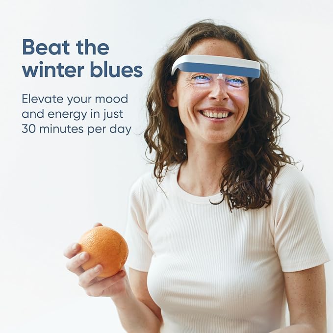 luminette 3 Light Therapy Glasses - Wearable Light Therapy Lamp - Natural Relief for Sleep Problems, Seasonal Mood Disorders & Jet lag - Portable Daylight Lamp - 300,000 Satisfied Users (Blue)