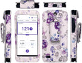 SNK Designed Fitted Leather Case with Belt Clip for Omnipod 5 Receiver (Continuous Glucose Monitoring) (FL2/WHITE)