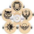 Libre 3 Sensor Covers Tattoo Waterproof, Amolyfe 10 Pack Freestyle Libre 3 Plus Covers, Bump-Proof with Hard Cap, Waterproof Breathable Medical CGM Adhesive Patches, 14-Day CGM Protection (Lion)