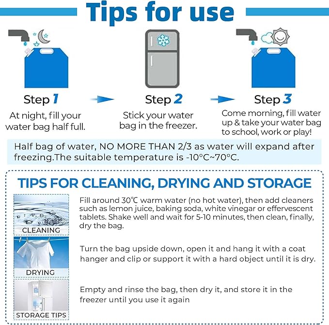 10L Ice Bath Bags Reusable, Cold Plunge Accessories, Portable Bathtub Freezer Bag for Fast Freezing, Large Capacity Leak-Proof Ice Bath at Home, Sport, Camping (4-Pack)