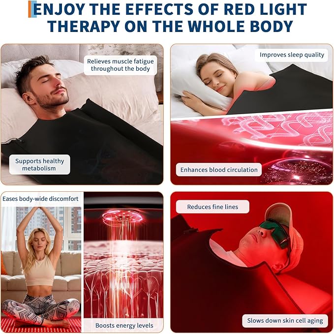 Red Light Therapy Sleeping Bag, 2680 LEDs Full Body Red Infrared Light Therapy Device, Home Use for Deep Tissue Treatment, Skin Rejuvenation, Muscle Recovery, and Pain Relief