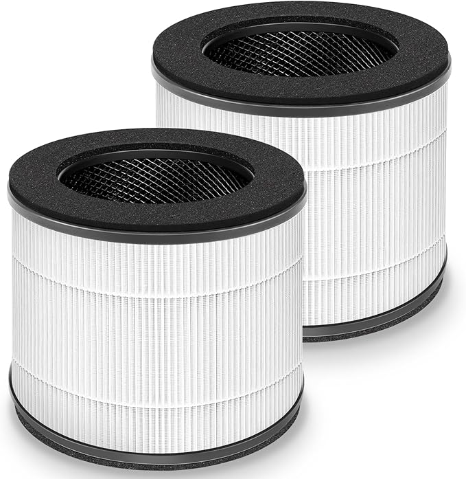 AP-T10FL AP-T10 Air Purifier Filter Replacement for Homedics Air Purifier by Blutoget - Fit for Homedics Total Clean Air Purifier AP-T10-BK AP-T10-WT-360 Degree H13 True HEPA with Activat Carbn 2Pack