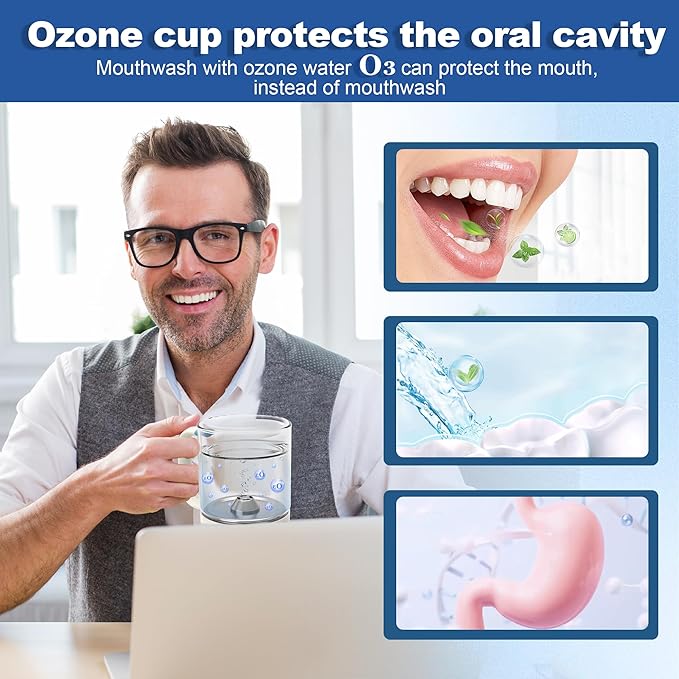 Ozone Water Cup personal care station11oz ozone generator water cup convert tap water into hydrogen rich & for refreshing oral flushing to enhance your daily health habits.