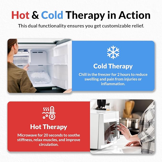 Two Pack | Wearable Thumb & Wrist Ice Pack – Reusable Hot Cold Compression for Hand, Finger, Carpal Tunnel, Arthritis, and Tendonitis Relief (Large)