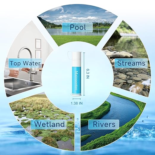 Straw Water Filter, Portable Water Purifier, Gravity Water Filter Filtration System, Straw Water Purification System, Outdoor Emergency and Survival Gear for Hiking, Camping Accessories and Travel