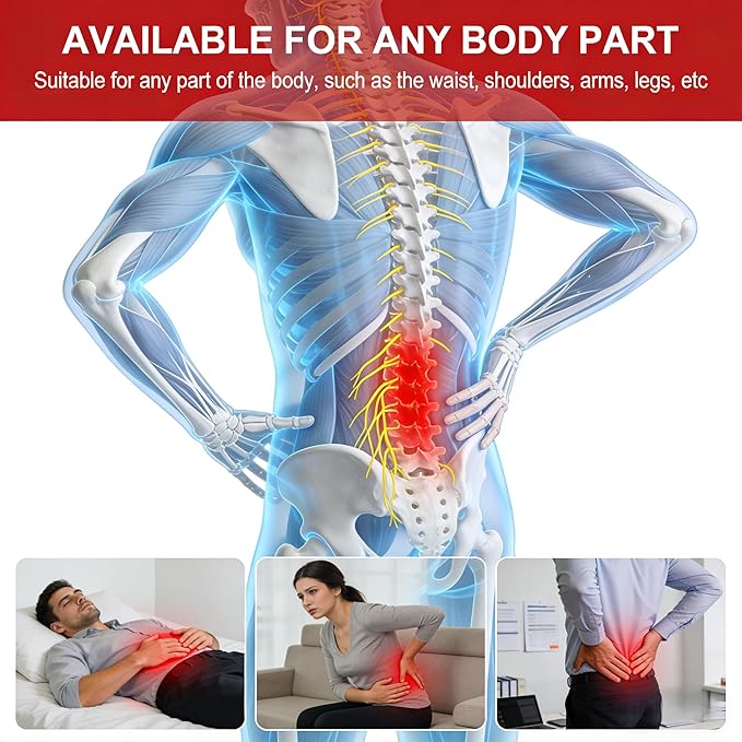 Red Light Therapy Belt for Body, Portable 660nm & 850nm Near Infrared & Red Light Therapy Device Features 4 Timer Modes for Back Waist Calves Arms for Women and Men(Black)