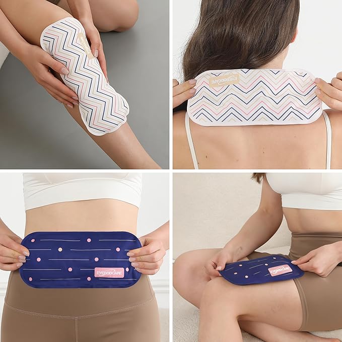 Extra Large Reusable Ice Packs for Injuries, Hot and Cold Therapy Gel Ice Packs with Flexible Wrap and Eye Mask, for Joint Pain, Swelling, Muscle Pain, Knees, Back, Shoulder & More