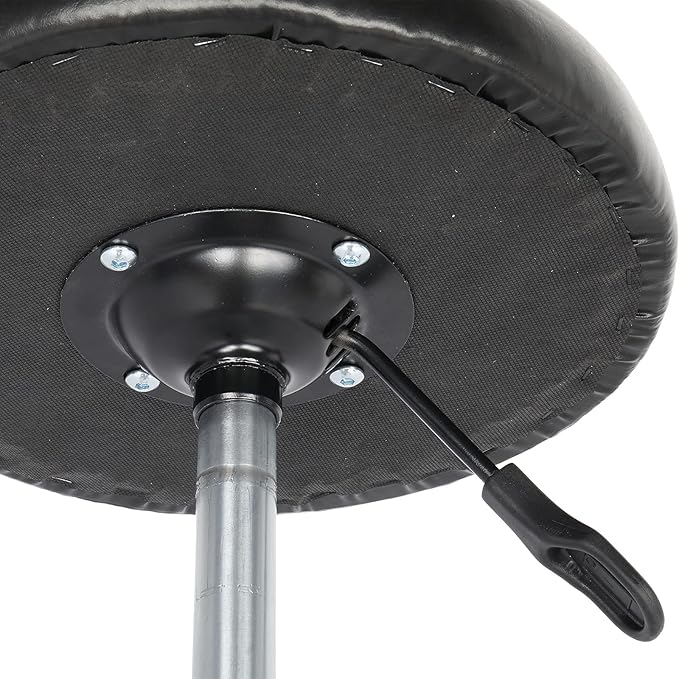 Modern Rolling Round Stool Chair,PU Leather Swivel Adjustable Rolling Stools,Ergonomic Swivel Salon Spa Barstools,Office Drafting Chairs,with Wheels,for Home, Kitchen, Medical, Lab (Black)