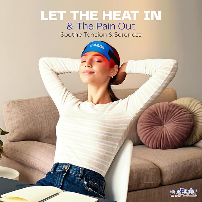 Pain Relief Ice Pack with Compression Strap for Hot & Cold Therapy - Long Lasting Reusable Gel Pack for Injuries | Use as Heat Wrap or Cold Pack for Wrist, Hand, Neck, Ankle, and Calves (6" X 12")