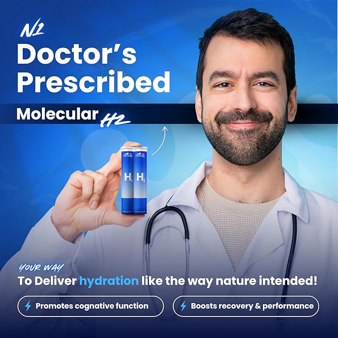 PHM Hydrogen Water Tubes, Tablets for Drinking Water - H2 Molecular Tabs | Magnesium Pills, Electrolytes Hydration Supplement to Support Healthy Aging & Energy Boost | 90 Tablets, 3 Months Supply